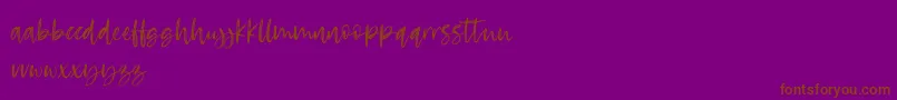 RosettaColor Font – Brown Fonts on Purple Background