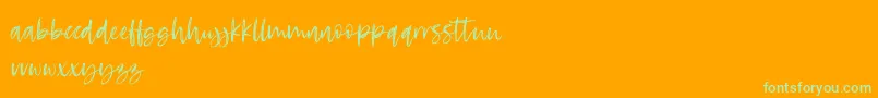 RosettaColor Font – Green Fonts on Orange Background