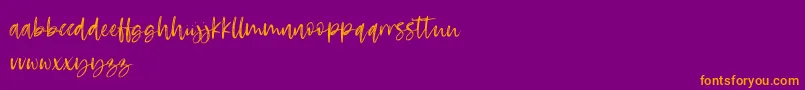 RosettaColor-fontti – oranssit fontit violetilla taustalla