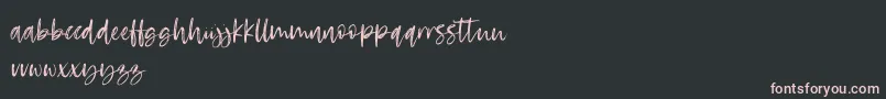 RosettaColor-fontti – vaaleanpunaiset fontit mustalla taustalla