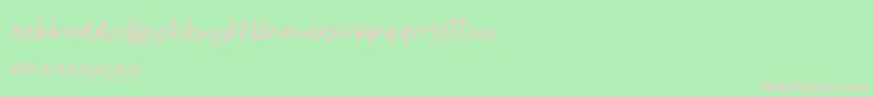 RosettaColor Font – Pink Fonts on Green Background