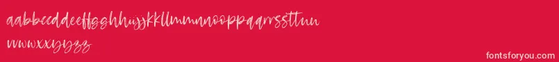 RosettaColor Font – Pink Fonts on Red Background