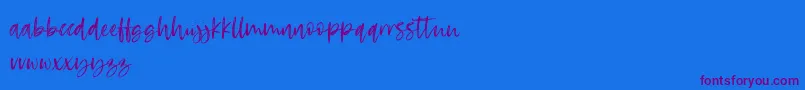 RosettaColor Font – Purple Fonts on Blue Background
