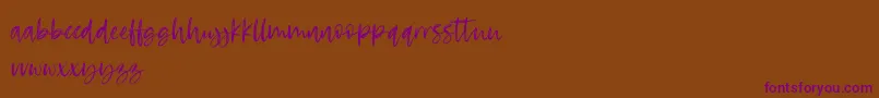 RosettaColor Font – Purple Fonts on Brown Background