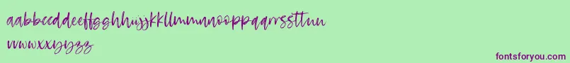 RosettaColor Font – Purple Fonts on Green Background