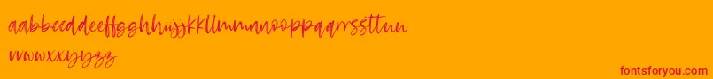 RosettaColor Font – Red Fonts on Orange Background