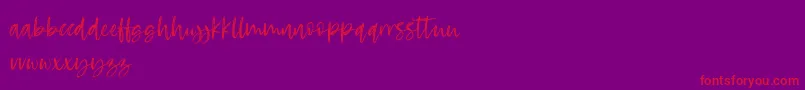 RosettaColor-fontti – punaiset fontit violetilla taustalla