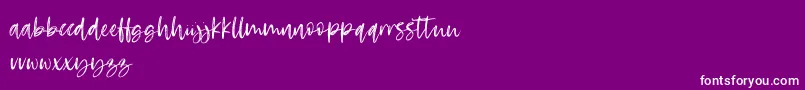 RosettaColor-Schriftart – Weiße Schriften auf violettem Hintergrund