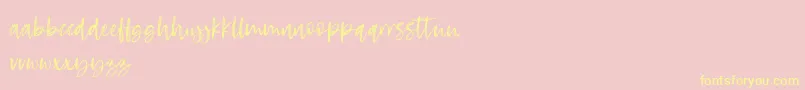RosettaColor Font – Yellow Fonts on Pink Background