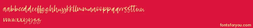 RosettaColor Font – Yellow Fonts on Red Background