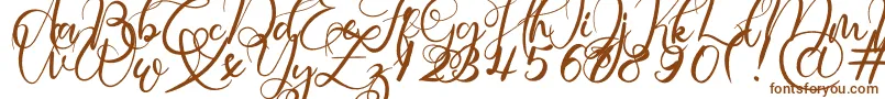 Шрифт Rosette – коричневые шрифты на белом фоне