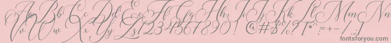 fuente Roseville DEMO – Fuentes Grises Sobre Fondo Rosa