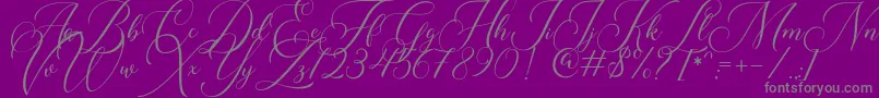 fuente Roseville DEMO – Fuentes Grises Sobre Fondo Morado
