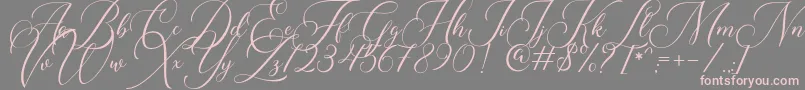 Roseville DEMO-Schriftart – Rosa Schriften auf grauem Hintergrund