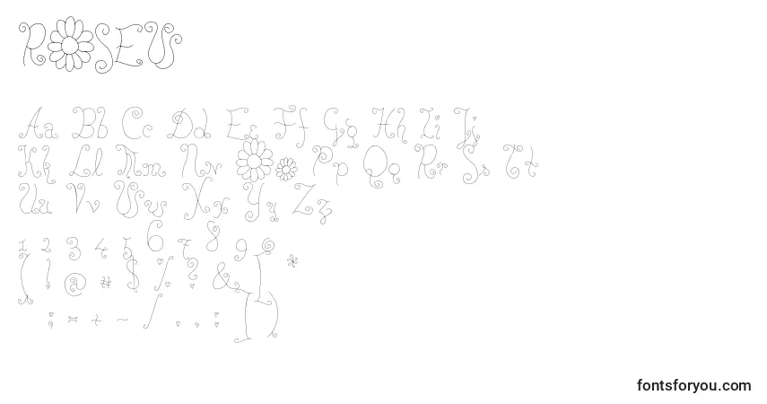 Шрифт ROSEW    (139135) – алфавит, цифры, специальные символы