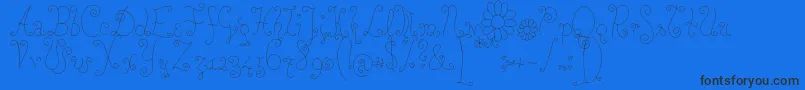 ROSEW    Font – Black Fonts on Blue Background