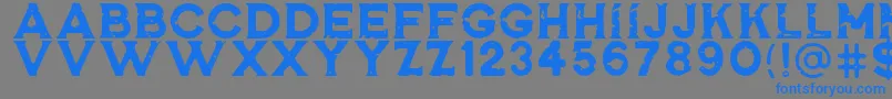 RosewellBlackRGH Font – Blue Fonts on Gray Background