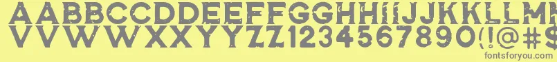 RosewellBlackRGH Font – Gray Fonts on Yellow Background