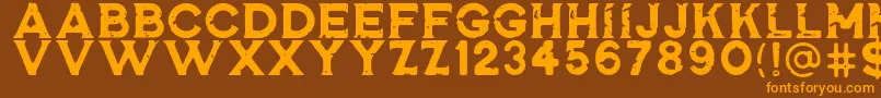 RosewellBlackRGH Font – Orange Fonts on Brown Background