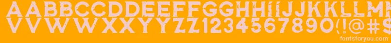 RosewellBlackRGH Font – Pink Fonts on Orange Background