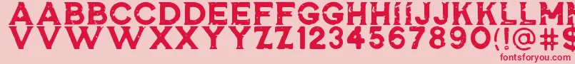 RosewellBlackRGH Font – Red Fonts on Pink Background