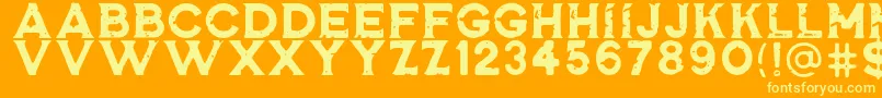 RosewellBlackRGH Font – Yellow Fonts on Orange Background