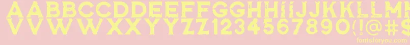 RosewellBlackRGH Font – Yellow Fonts on Pink Background