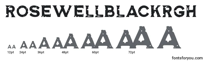 RosewellBlackRGH Font Sizes