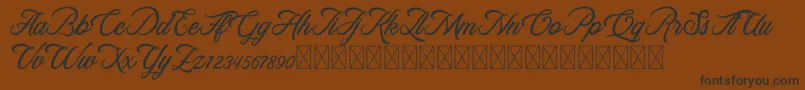RosewellScriptDemo Font – Black Fonts on Brown Background
