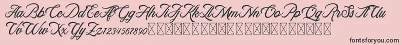 RosewellScriptDemo Font – Black Fonts on Pink Background