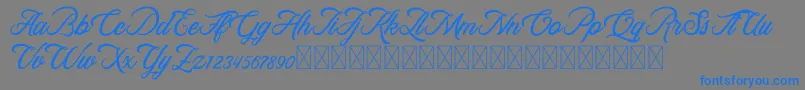RosewellScriptDemo Font – Blue Fonts on Gray Background