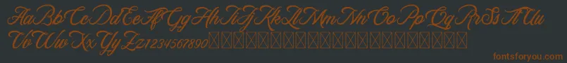 RosewellScriptDemo Font – Brown Fonts on Black Background