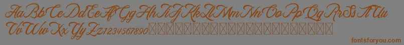 RosewellScriptDemo Font – Brown Fonts on Gray Background