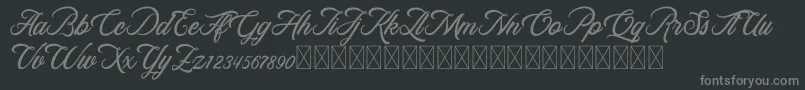 RosewellScriptDemo Font – Gray Fonts on Black Background