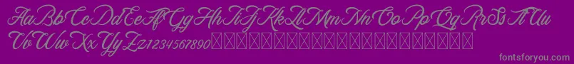 RosewellScriptDemo Font – Gray Fonts on Purple Background