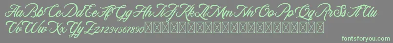 RosewellScriptDemo Font – Green Fonts on Gray Background