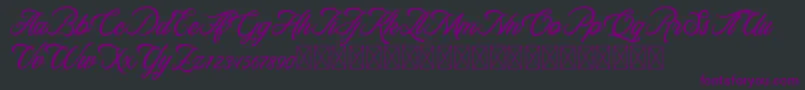 RosewellScriptDemo Font – Purple Fonts on Black Background