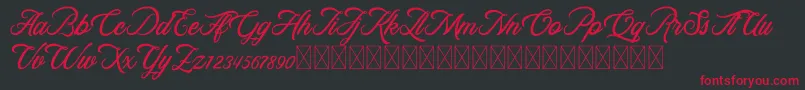 RosewellScriptDemo Font – Red Fonts on Black Background