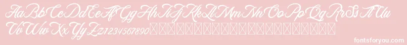 RosewellScriptDemo Font – White Fonts on Pink Background