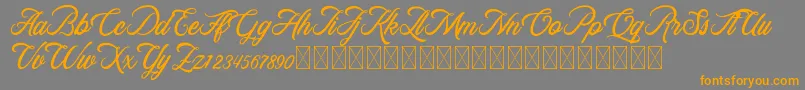 Lisätietoja RosewellScriptDemo-fontista RosewellScriptDemo-fontti – oranssit fontit harmaalla taustalla