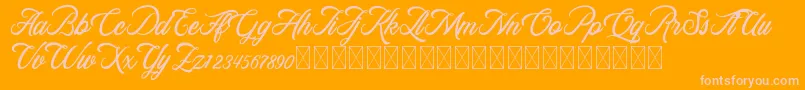 More about RosewellScriptDemo Font RosewellScriptDemo Font – Pink Fonts on Orange Background