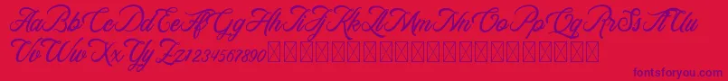 RosewellScriptDemo Font – Purple Fonts on Red Background