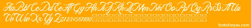 RosewellScriptDemo Font – White Fonts on Orange Background