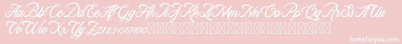RosewellScriptDemo Font – White Fonts on Pink Background
