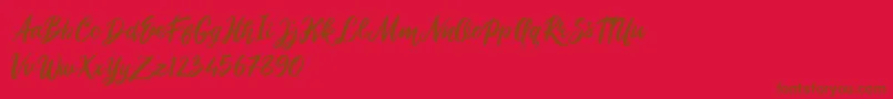 Roshida Valentines-Schriftart – Braune Schriften auf rotem Hintergrund