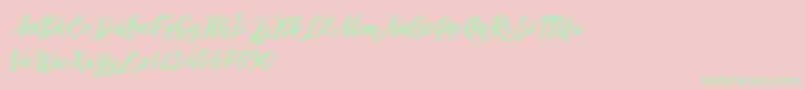 Roshida Valentines Font – Green Fonts on Pink Background