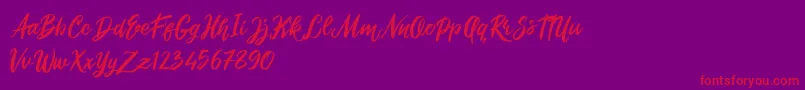 Roshida Valentines Font – Red Fonts on Purple Background