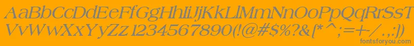 BroadsheetLdoBoldItalic Font – Gray Fonts on Orange Background