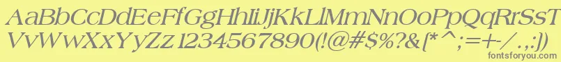 BroadsheetLdoBoldItalic Font – Gray Fonts on Yellow Background