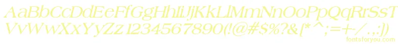 BroadsheetLdoBoldItalic-Schriftart – Gelbe Schriften